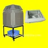 Ecological-friendly moveable evaporative air conditioner with four outlets