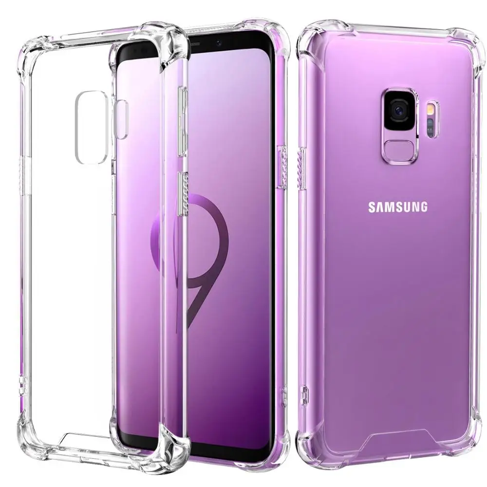 CTUNES New Arrival Mobile Accessories Slim Clear Soft TPU PC Cover Case for Samsung Galaxy S9