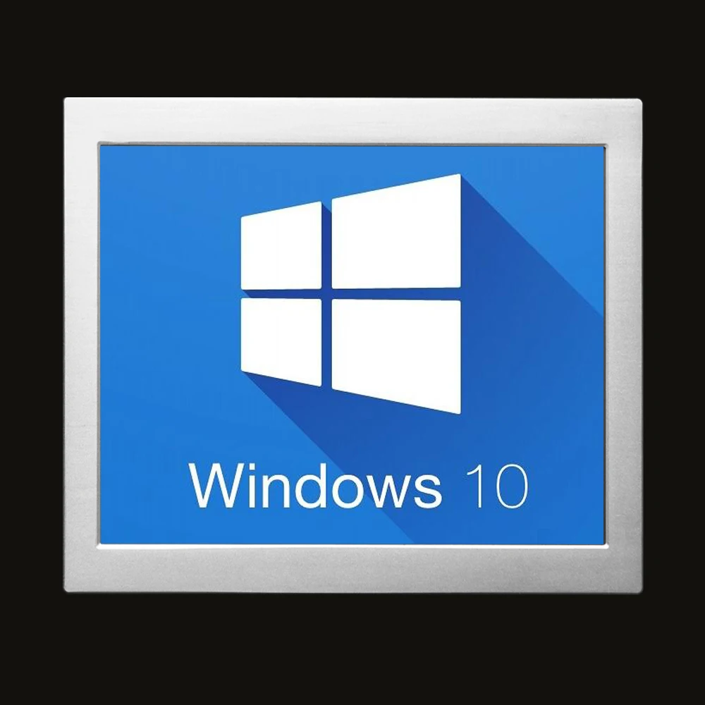 

Front IP65 waterproof fanless  all in one industrial touch panel PC