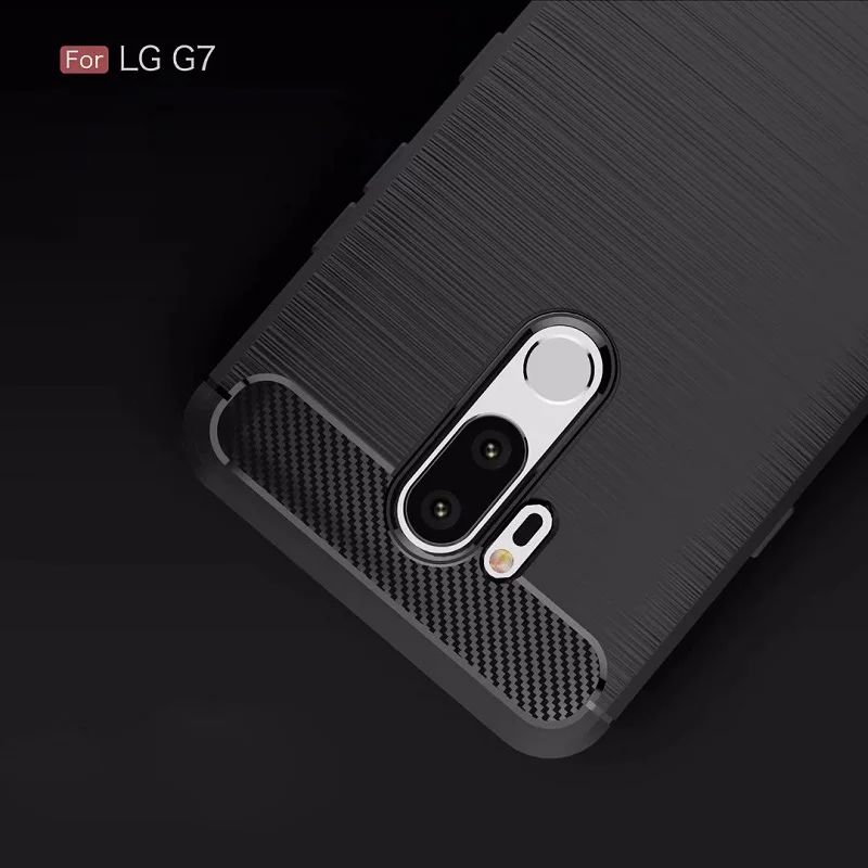 Hot Sell Carbon Fiber Tpu case for LG G7 Soft CF Cover