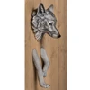Polyresin wolf head with legs wall mounted decor
