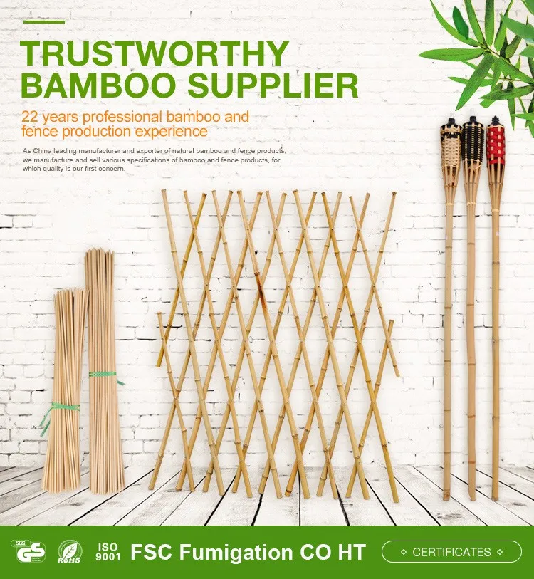 China Easily Assembled Bamboo Plant Support Stick Natural Garden Deco