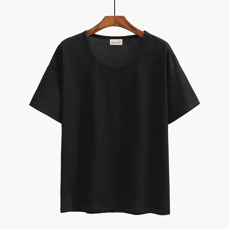 
Wholesale custom brand plus size casual style blank white t-shirt for woman 