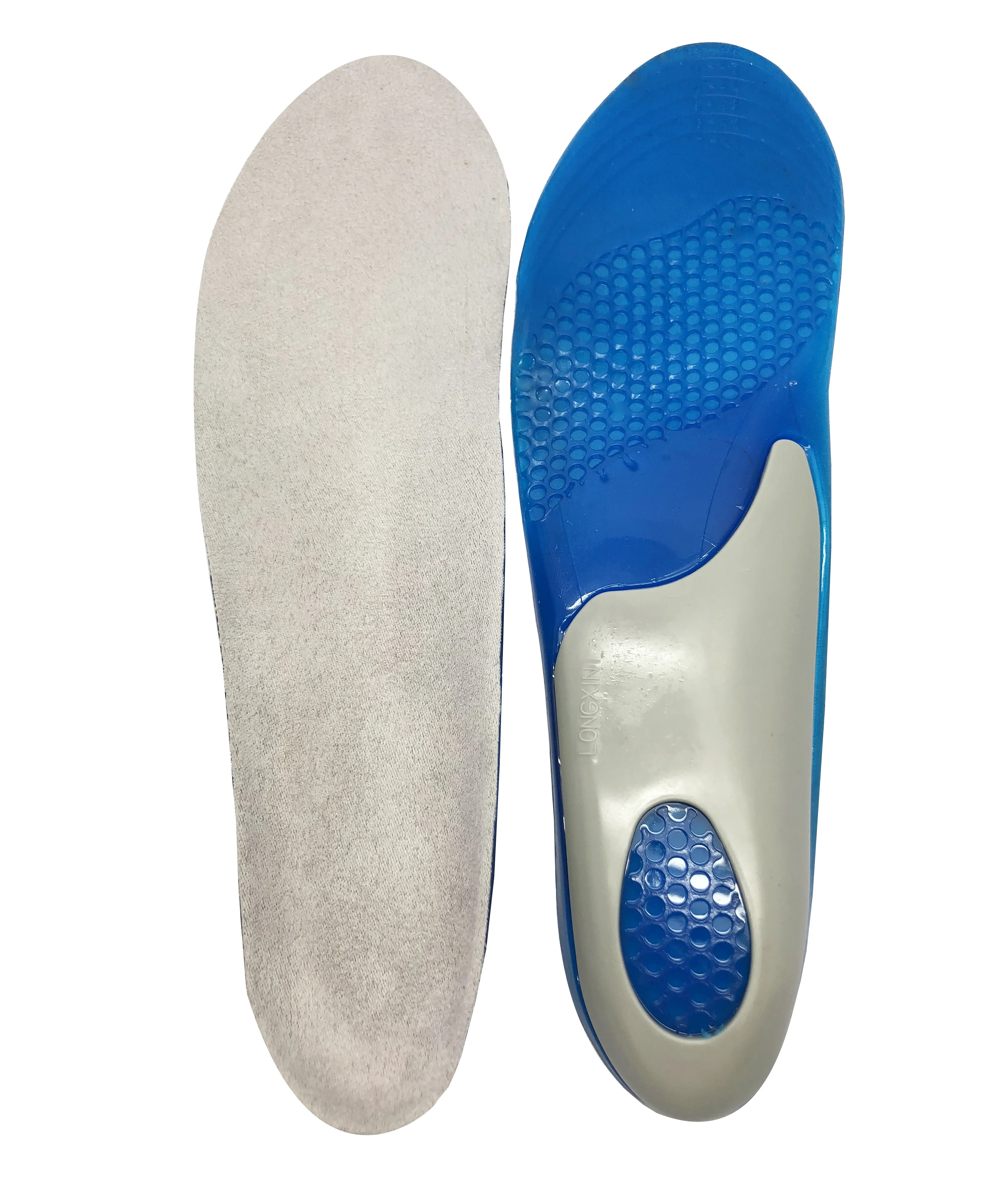 

Factory direct sale military training insole High quality sportsTPE gel insole arch support inner soles sport gel insole, Blue and grey