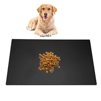 

Large Waterproof Dog And Cat Feeding Mat, FDA Grade Silicone Pet Food Mat With Multiple Sizes