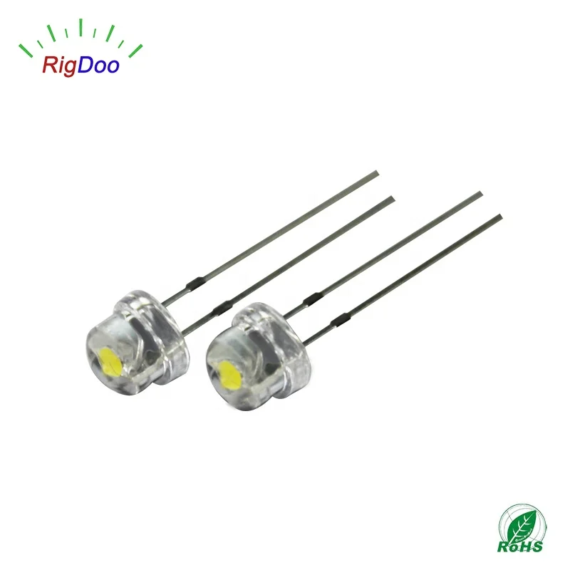 
Quality Cheap RoHS DIP Light Emitting Diode Warm White Through Hole 5mm Strawhat LED White Lamp LED With Water Clear Lens 