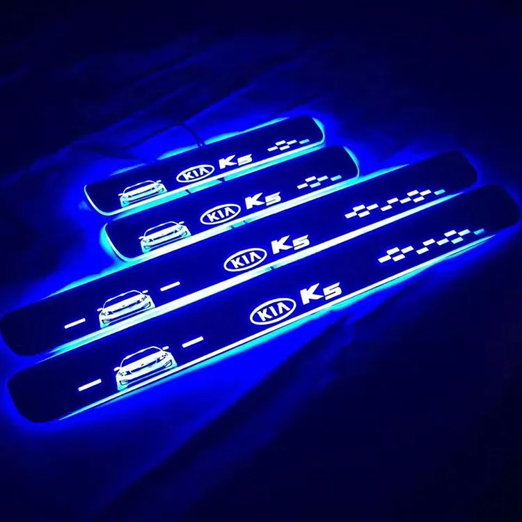 Custom Made Led Side Step Sill Trim Moving Led Door Sill Plate For Kiaa K5 K4 Buy Led Door Sill Plate For Kiaa Product On Alibaba Com