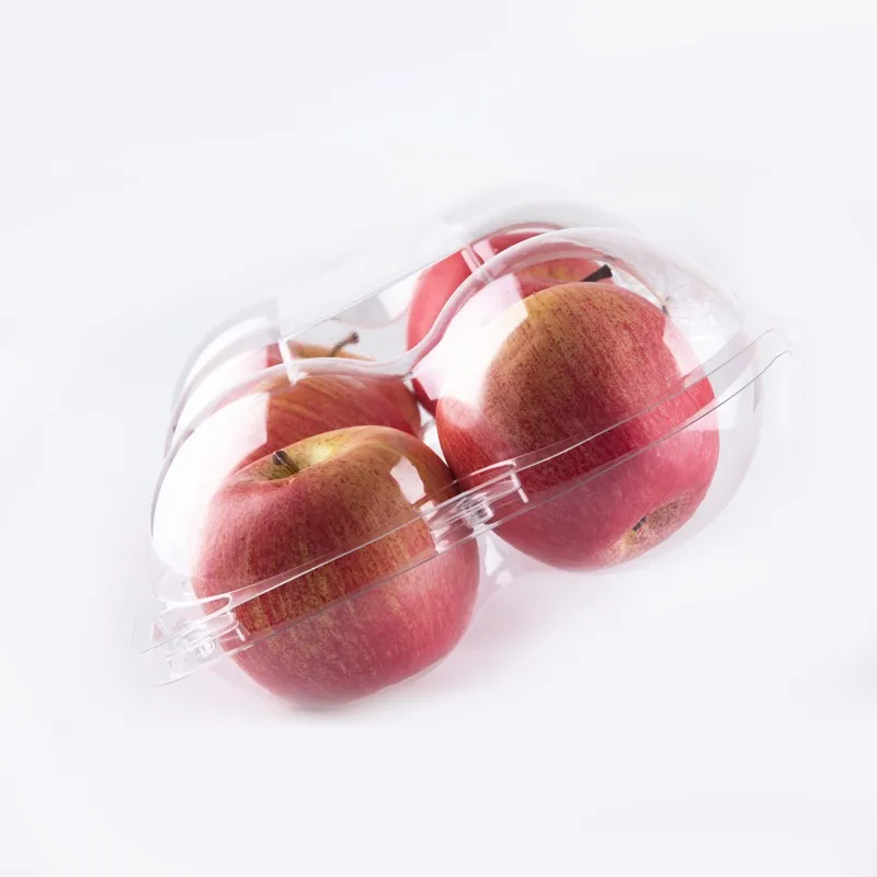 6 件透明塑料苹果水果包装盒
