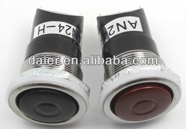 AN24-H OFF-(ON) SPST 2 PIN 20MM push button switch