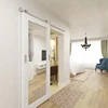 CE certificated soundproof mirrored barn door hardware, mirror sliding barn door