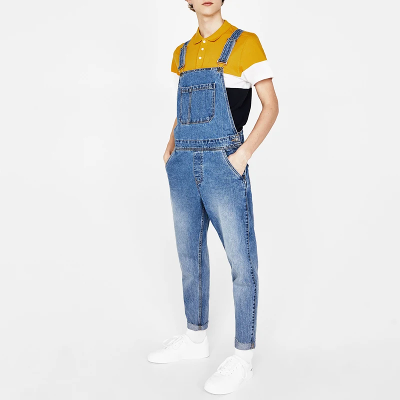 mens blue dungarees