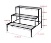 Stylish Decorative Multi-functional Supermarket/Household/Office 3 Tiers Metal Storage Holder Display Rack