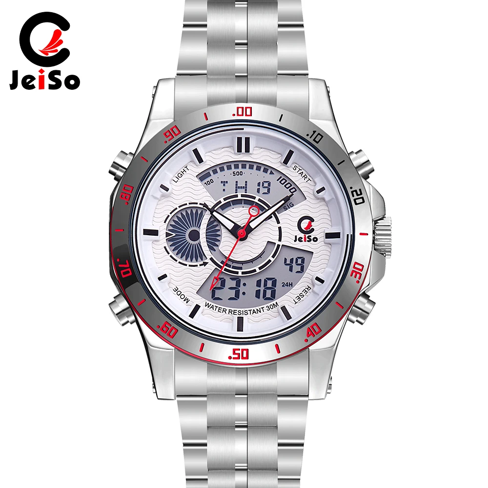 

JeiSo 1703 Creative Fashion Sport Watch 30M Waterproof Power Reserve Watch Alarm Watch, White;blue;black