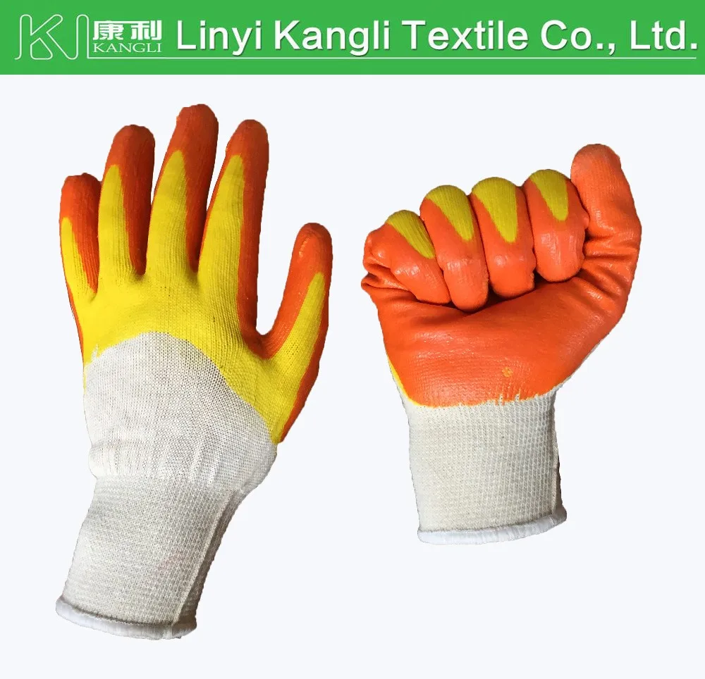 High Quality A Grade Cotton Coated With Red Latex Working Glove 40 G