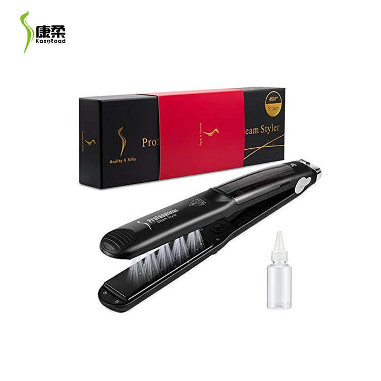 

Professional Salon Ceramic Tourmaline Flat Iron with Vapor Heat up Fast 5 Modes For Dry & Wet Hair, Optional