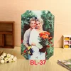 BL-37 Rubysub yiwu factory directly blank sublimation glass photo frame with clock for home/wedding decoration