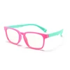 anti blue light Soft Kid EyeglassesSquare Children Optical Frame Silica Gel