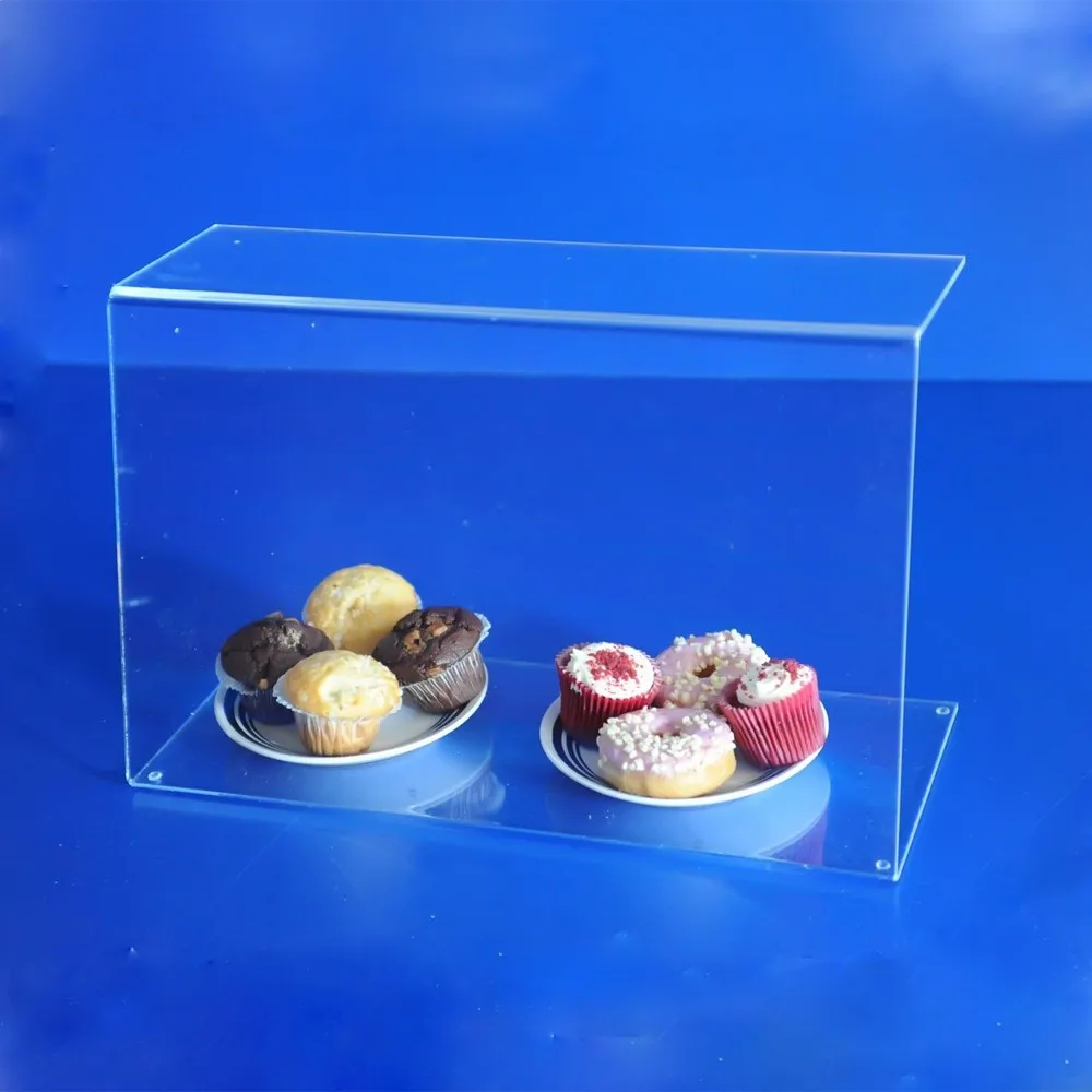 Clear Acrylic Sneeze Guard,Large Lucite Food Cupcake Counter Cover With