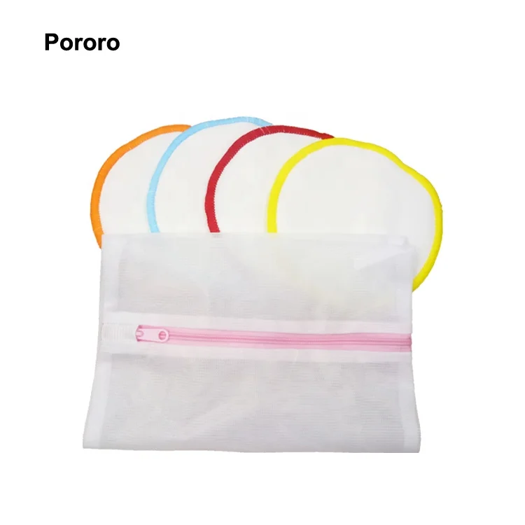

Reusable breast pads bamboo organic nursing pads private label with laundry bag china supplier, Can mix color