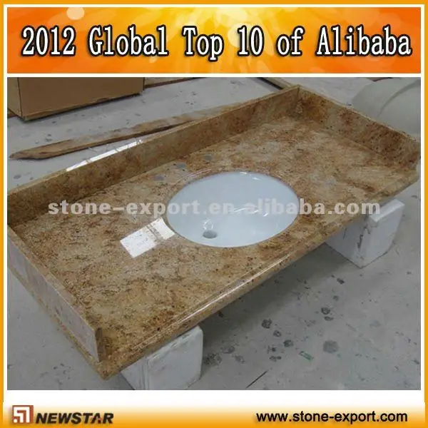 Kashmir Gold Bathroom Countertops With Built In Sinks Buy