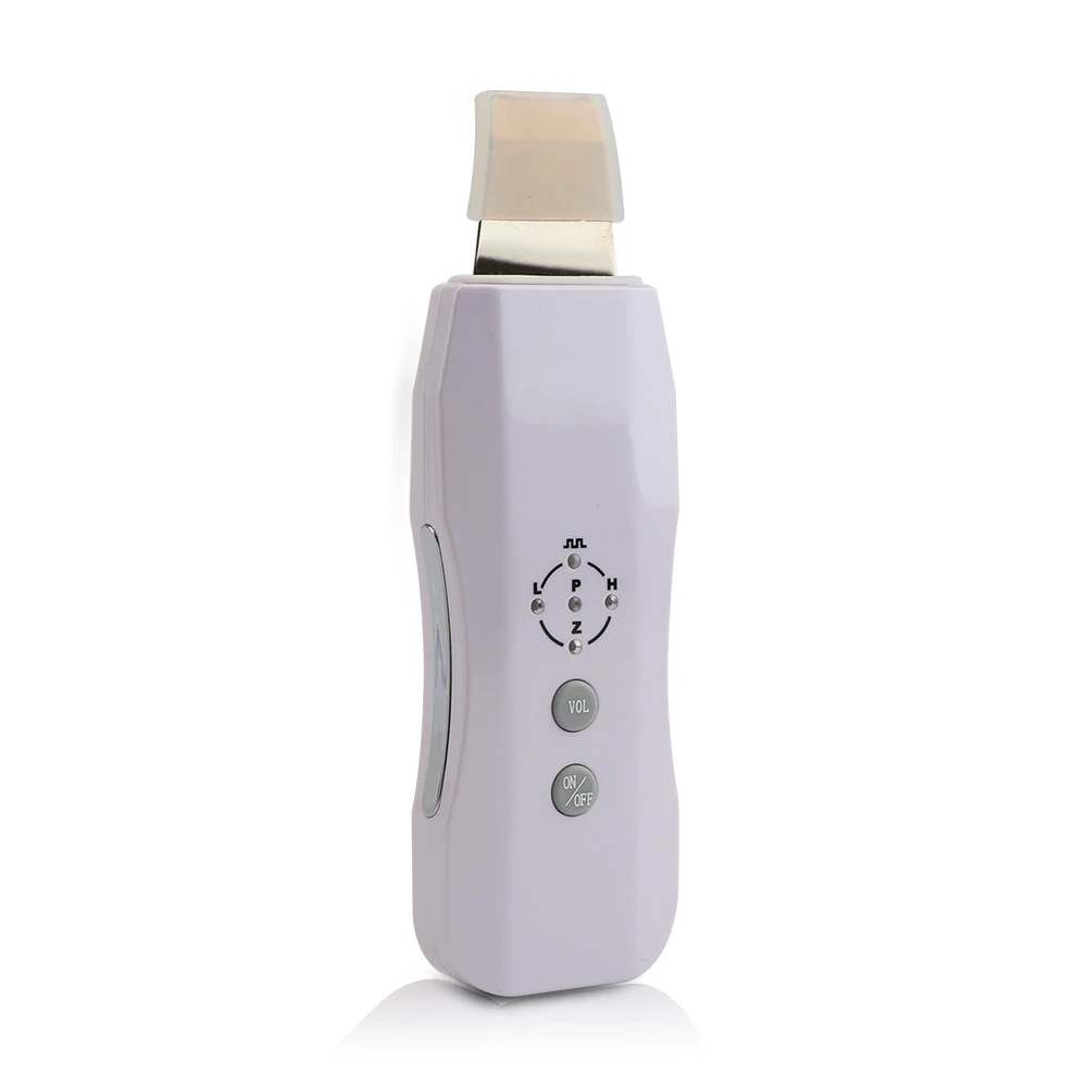 

28KHZ Ultrasonic skin scrubber remove pimple Ion Facial Beauty Device, Golden/white/red