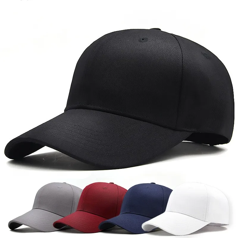 Solid Color Baseball Caps Adjustable Snapback Hats For Mens Womens ...