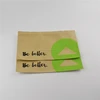 Three side heat sealing zipper customize kraft paper bag manufacturers for packing computer bag