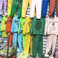 

1.62 Dollar GBY019 Spring Autumn cartoon print shirt pants suits hoddies baby girl clothes, children sets clothes, kids clothing