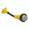 H10105 30A Male to 50A Female RV Power Cords Plug Adapter Pigtail Electrical Adaptor with Indicator Light