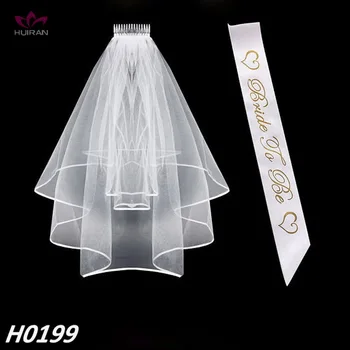 white and gold wedding veils