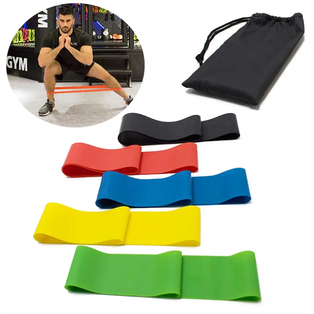 

OEM available outdoor indoor gym equipment stretch resistance band, Red;pink;black;purple;green;blue;orange;yellow;grey...