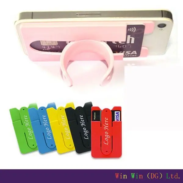 Silicone Phone Card Holder 3m Adhesive Business Credit Card Wallet