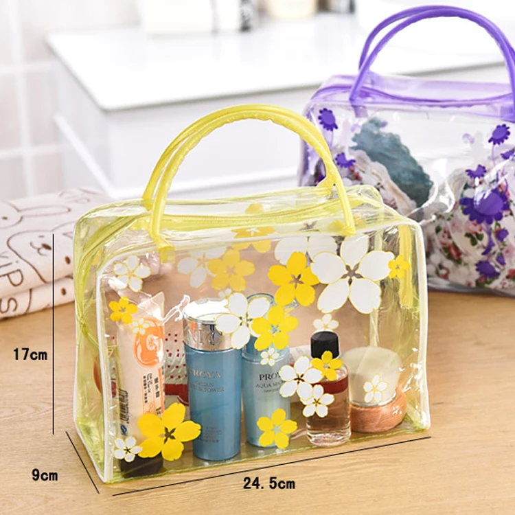 China professional factory custom made superior quality colorful makeup toiletry clear pvc cosmetic bag