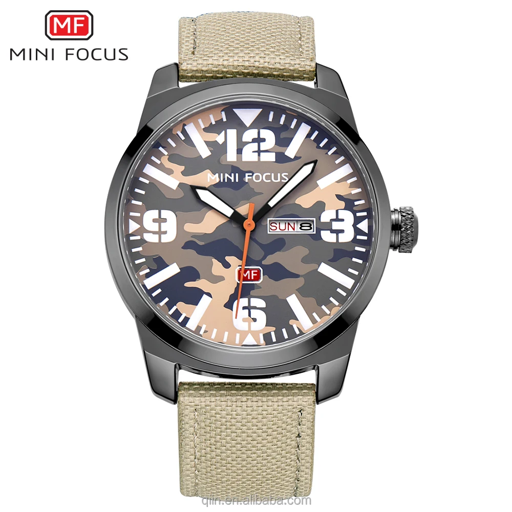

2017 New Watch Cool Army Style Nylon Strap Mens Waterproof Wristwatch