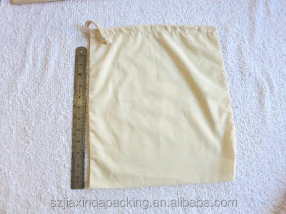 
White Cotton Flannel Dust Bag For Handbag 
