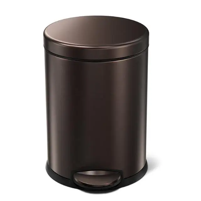 Round Waste Bin In Chrome 5l Garbage Trash Can Buy Trash Can,5l