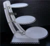 New design 3 tier customized white acrylic wedding cake stands for wedding wholesale