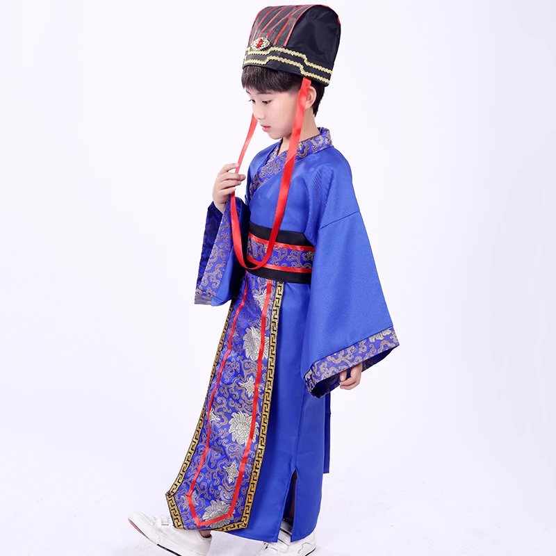 

Hanfu Scholar Costume Ming Opera Children Ancient Han Tang Dynasty Qing Dress Traditional Chinese Costumes Boys DL2867