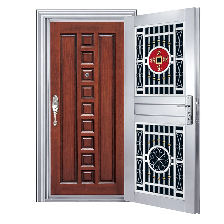 Oem New Design Double Security Front Main Door Buy Front Main Door Security Front Door Double Security Door Product On Alibaba Com