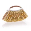 New fashion beaded sequin party women shoulder handbags crystal metal indian bridal wedding clutch purse