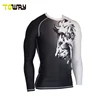 custom sublimated tattoo mma rash guard
