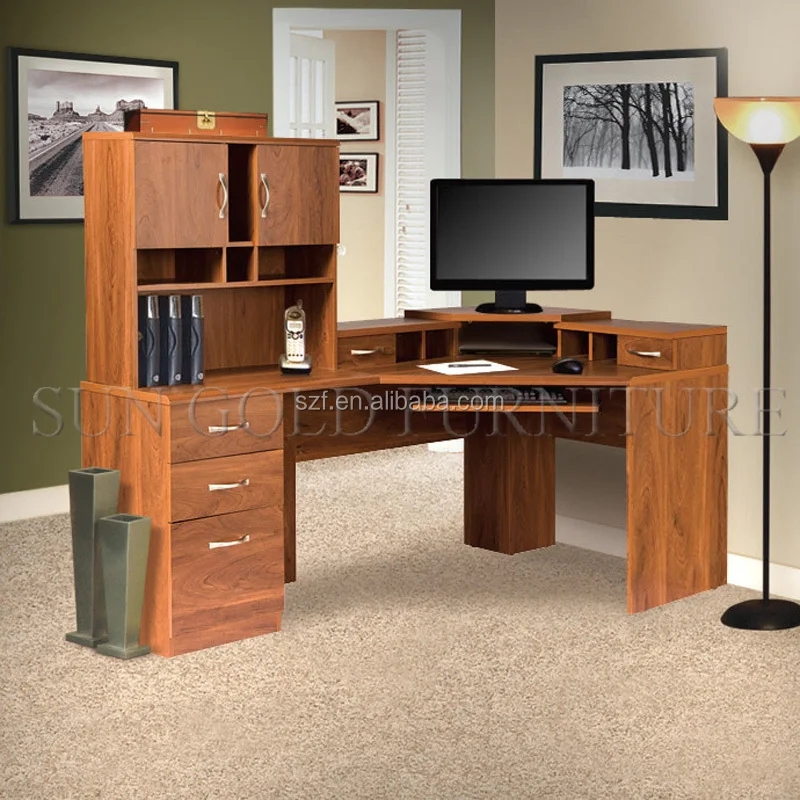High End Household Working Table Computer Desk With Filing Cabinet