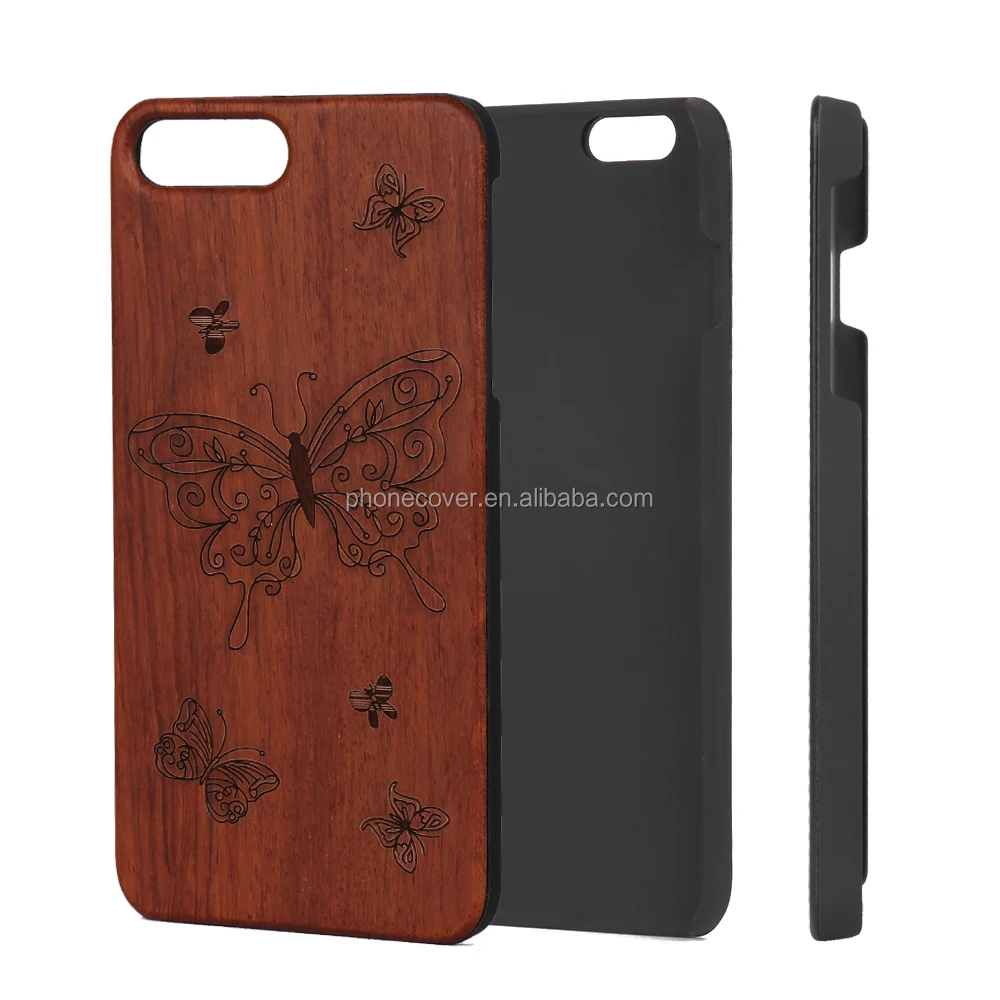 

Laser Engraving Cell Phone Wooden Case Real Solid Wooden Phone Case For iPhone, Original wood color