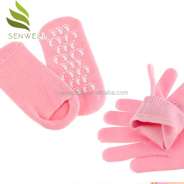 

Best Price supplier private label VE Moisture Cooling spa gel gloves, Pink,blue,green