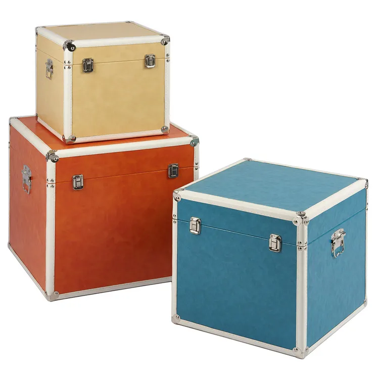 Different Size Decorative Leather Storage Trunk Boxes Buy Trunk Box