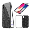 For iPhone X Magnetic Shell Phone Case Hard PC Tempered Glass Film Optical Coating Back Cover Magnetic Glass Case