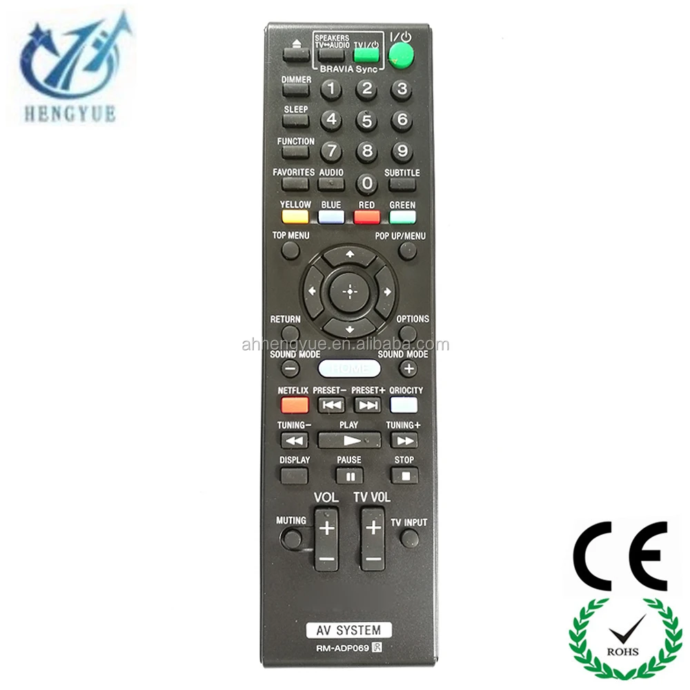 

Free Shipping Wholesale LCD/LED/HDTV Universal For SONY AV System Remote Control RM-ADP069, Black