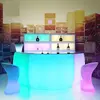 PE plastic glowing 16 colors acrylic lighted bar counter top for wedding