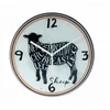 Office wall clock with wooden or glass material decor