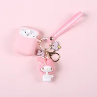 

Silicone Case For AirPods cute Protective Cover Bluetooth Earphone Case for apple Accessories with keychain